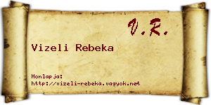 Vizeli Rebeka névjegykártya